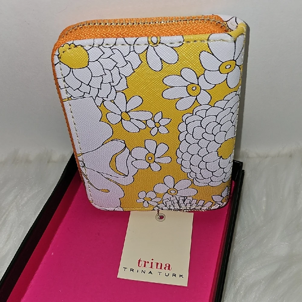 Trina Turk Yellow and White Floral Wallet - Picture 2 of 7